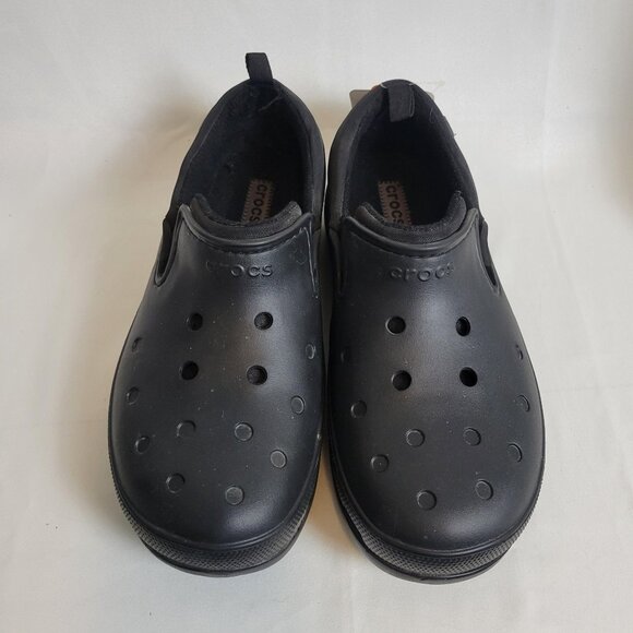 Crocs Bound Black Lined Clogs Comfort Slip-on Shoes Men\'s 12 NWT Solid Back